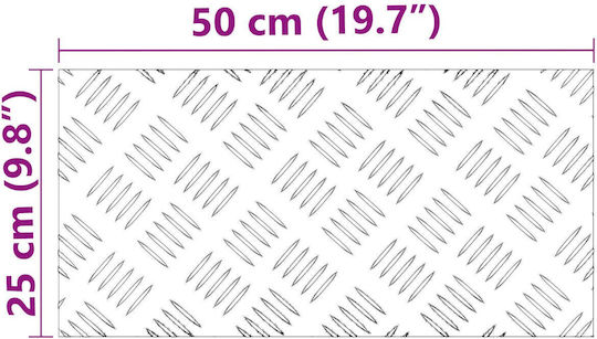 Aluminium-Riffelbleche 4er-Pack Rutschfest 50x25 cm
