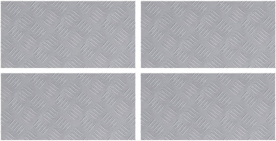 Aluminium-Riffelbleche 4er-Pack Rutschfest 50x25 cm