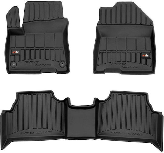 Frogum Set of Front and Rear Mats 3pcs for Hyundai Kona 2018-2023 Black