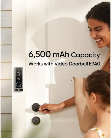 Eufy Doorbell E340 Video Doorbell Battery 6500 Mah Usb-c Black