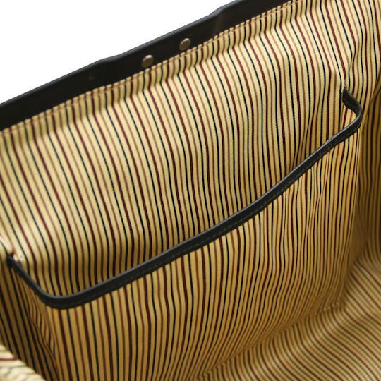 Tuscany Leather Δερμάτινη Ιατρική Τσάντα Leonardo σε Μαύρο Χρώμα