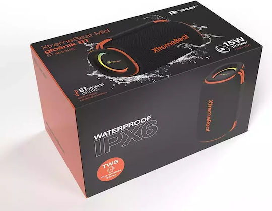 Tracer XtremeBeat Mid Ηχείο Bluetooth 15W με Διάρκεια Μπαταρίας έως 6 ώρες Μαύρο