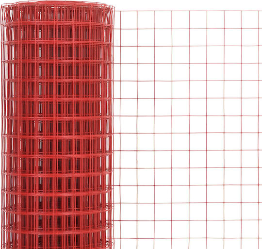 vidaXL Wire Fencing with PVC Coating Red 0.5x10m
