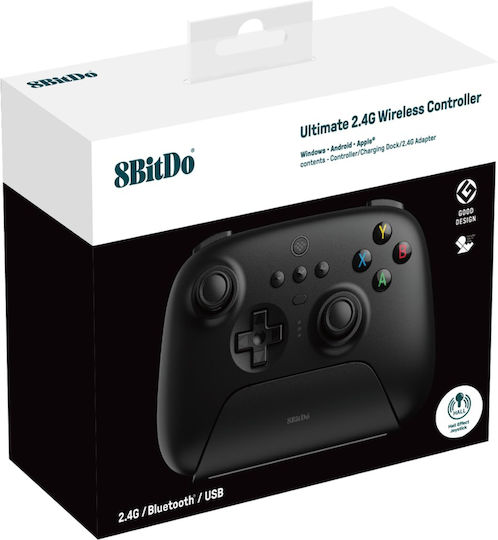 8Bitdo Ultimate 2 Безжичен Геймпад с Хол Ефект Стикове за Android / PC Черен