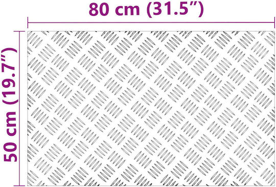 Алуминиеви неплъзгащи се рифеловани плочи 4 бр. 80x50 см