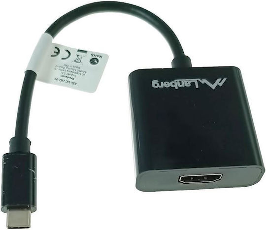 Lanberg Converter USB-C male to HDMI female 1pcs AD-UC-HD-01
