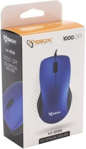 Sbox M-958 Verkabelt Maus Blau