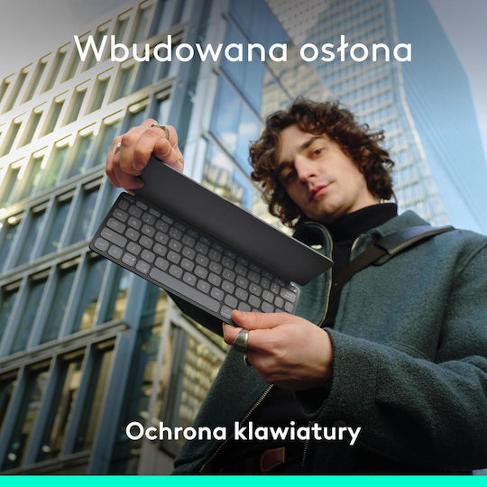 Logitech Keys To Go 2 Wireless Bluetooth Keyboard Only for Tablet English US Graphite