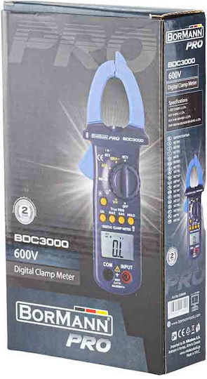 Bormann Pro BDC3000 Clamp Meter Digital 600A AC with Test Leads 028444