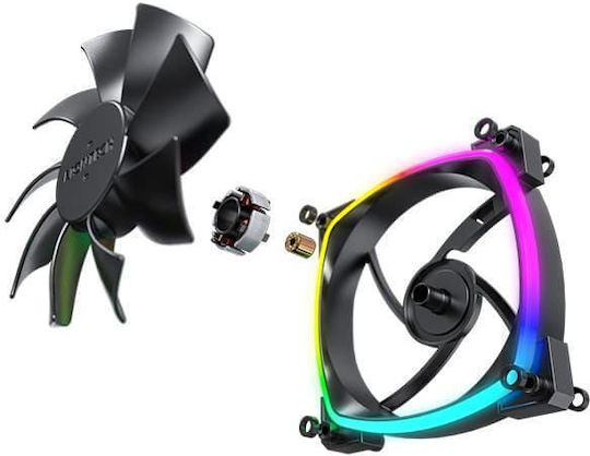 Montech AX120 Case Fan (1600rpm / 59cfm) με ARGB Φωτισμό και Σύνδεση 3-Pin / 4-Pin PWM