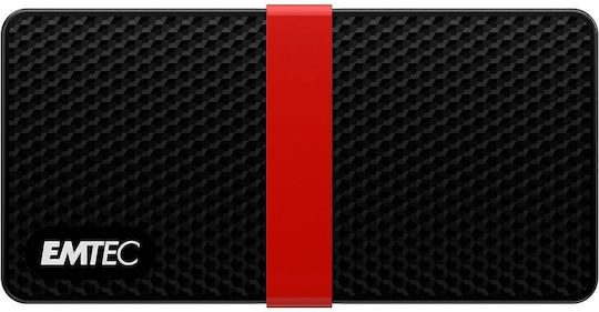Emtec X200 Portable USB 3.1 / USB-C External 2.5" SSD 512GB Red