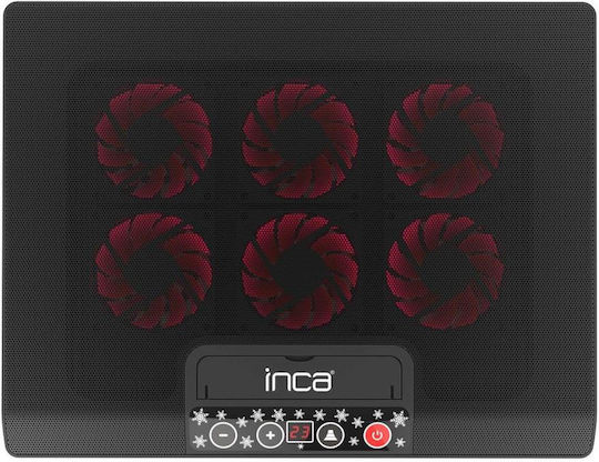 Inca INC-601GMS Cooling Pad for Laptop up to 17" with 6 Fans and Lighting