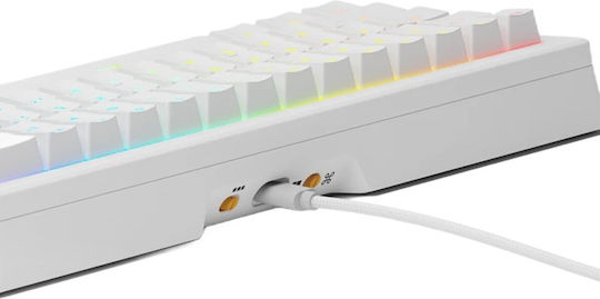 Glorious GMMK 3 Gaming Mechanical Keyboard 65% with Glorious Fox switches and RGB lighting (English US) White