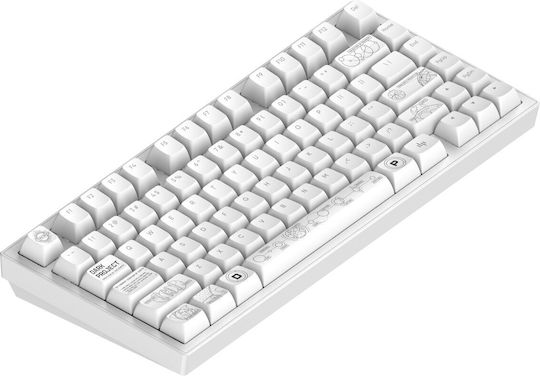 Dark Project ALU81A Ασύρματο Gaming Μηχανικό Πληκτρολόγιο 75% με RGB φωτισμό (Αγγλικό UK) Λευκό
