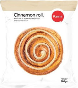 Panini Cinnamon Roll with Vanilla Cream Filling 100g