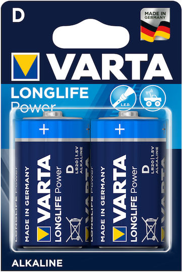 Varta Longlife Αλκαλικές Μπαταρίες D 1.5V 2τμχ