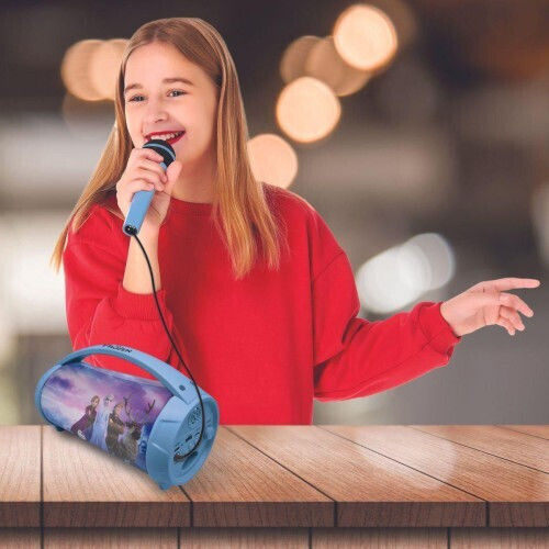 Lexibook Ηχείο Karaoke με Ενσύρματo Μικρόφωνο και Εφέ Φωτισμού BTP585FZZ Μπλε