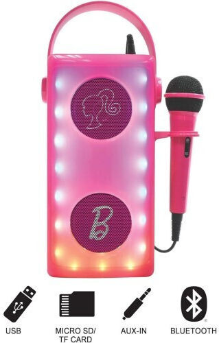 Lexibook Ηχείο Karaoke με Ενσύρματo Μικρόφωνο και Εφέ Φωτισμού BTP185BBZ Πολύχρωμο
