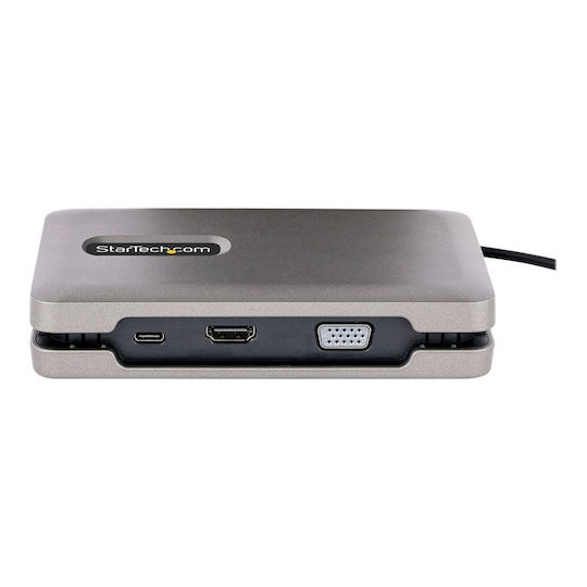 StarTech USB-C Docking Station mit HDMI 4K PD Ethernet und Verbindung 2 Monitore Gray (DKM31C3HVCPD)