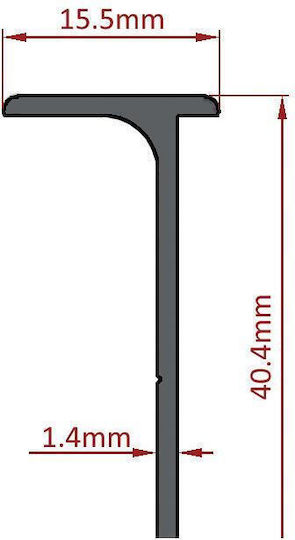 Marmouris Connector Aluminum for Countertops 63x63x4cm