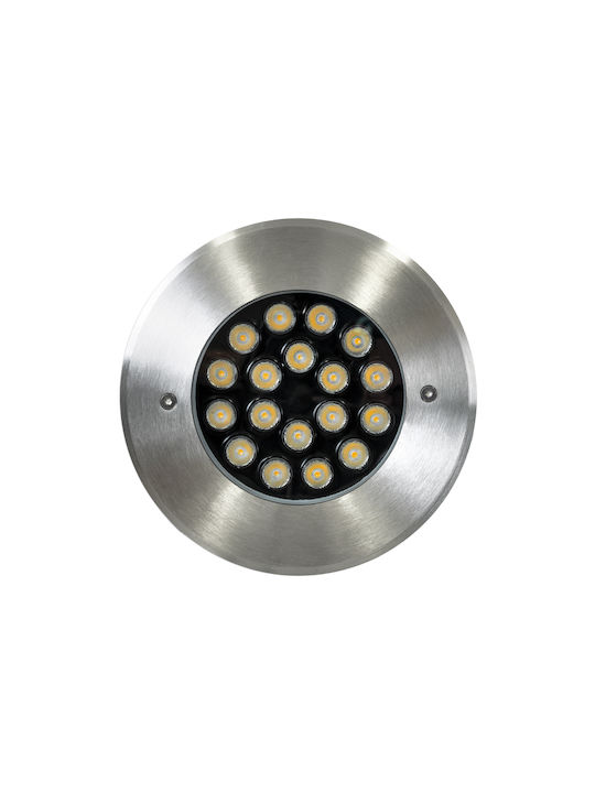 GloboStar Undergroundsina Spot Floor Lamp 18W with Natural White Light IP68 White
