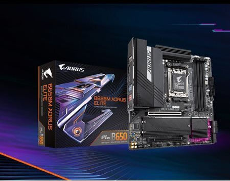 Gigabyte B650M Aorus Elite rev. 1.x Motherboard Micro ATX with AMD AM5 Socket