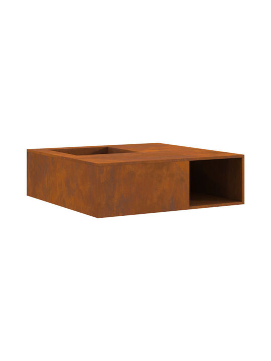 vidaXL Focar În aer liber din metal Maro 100x100x30cm