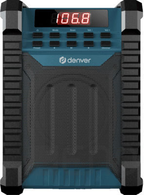 Denver WRB-60 Portable Radio Battery with Bluetooth Blue