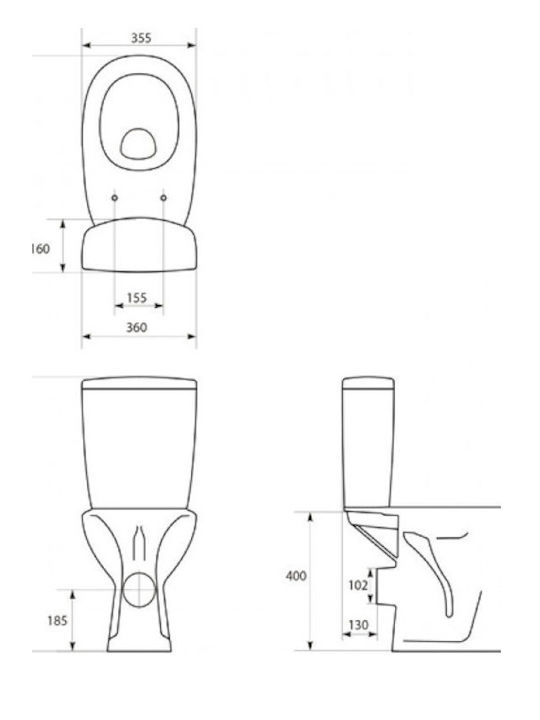 Cersanit Stehende Toilette Randlos mit Spülung
