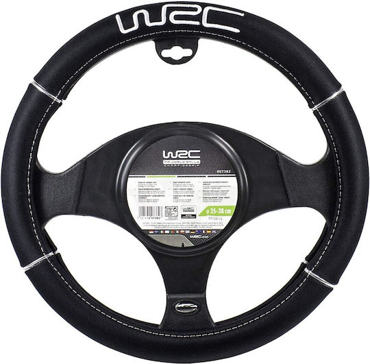 WRC Κάλυμμα Τιμονιού Αυτοκινήτου με Διάμετρο 35-38εκ. Συνθετικό Μαύρο