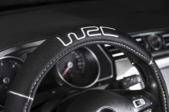 WRC Κάλυμμα Τιμονιού Αυτοκινήτου με Διάμετρο 35-38εκ. Συνθετικό Μαύρο
