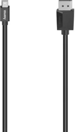 HAMA Кабел DisplayPort мъжки - mini DisplayPort мъжки 1.5м Черен (00200710)