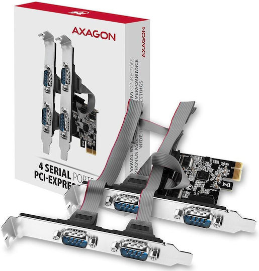 Axagon Pcea-s4n Pcie Controller 4x Serial Adapter