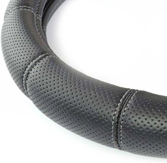 AMiO Car Steering Wheel Cover with Diameter 39cm Black