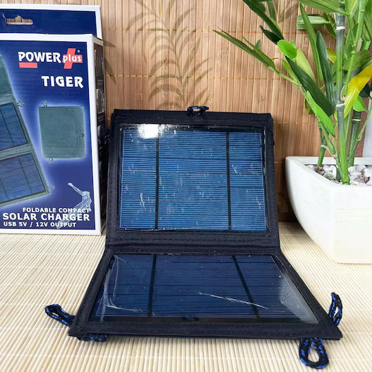 PowerPlus Tiger Αναδιπλούμενο Ηλιακό Panel Φορτιστής 5W με USB Output (Φορητών Συσκευών)