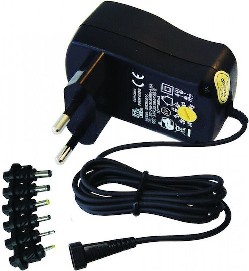 Switching Universal Power Adapter Adjustable Voltage 3 to with Plug Set