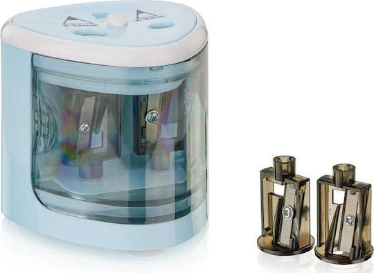 Peach Double Sharpener Blue Barrel 1pcs