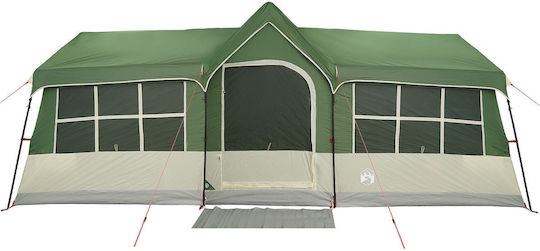vidaXL Green Camping Tent for 12 People 622x295x238cm