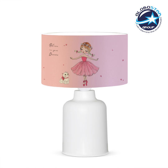 GloboStar Led Kids Portable Lamp Ballerina Pink 24x24x32εκ.