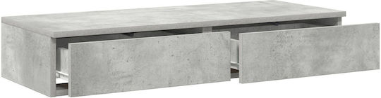 vidaXL Concrete Bed Drawer for Bed / Grey Concrete Table 100x36.5x16.5cm