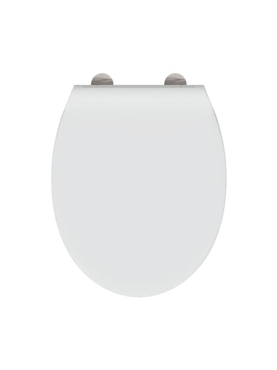 vidaXL Plastic Soft Close Toilet Seat White 37.5cm 42002365