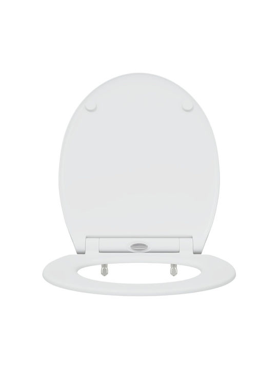 vidaXL Plastic Soft Close Toilet Seat White 37.5cm 42002365