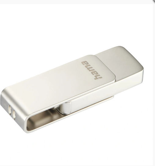 Memorie USB Hama Uni-c Rotate Pro USB-C 128 GB Argintiu