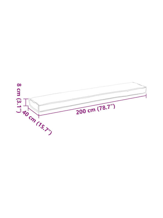 vidaXL Wasserdichtes Sitzbank-Kissen Für Paletten Anthrazit 2Stück 40x200cm
