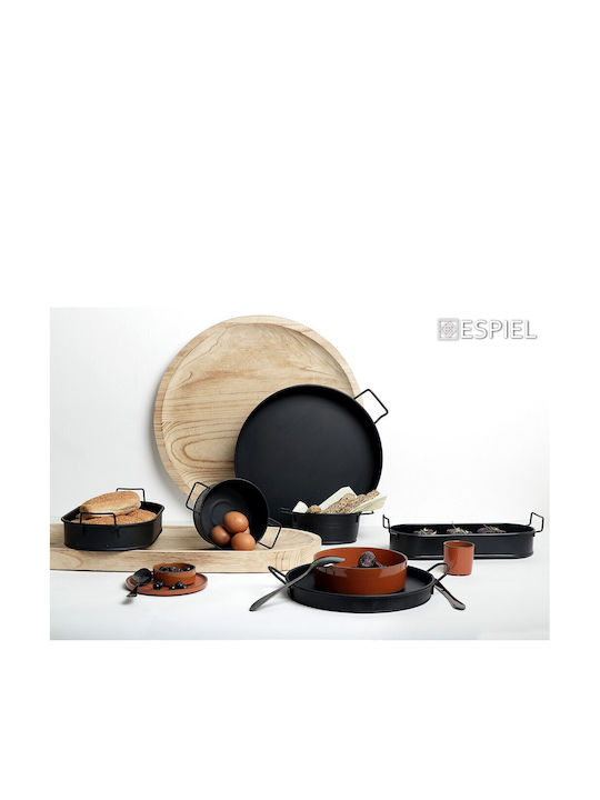 Espiel Метал Поднос за сервиране с Дръжки в Черен Цвят 21x21x7см TEM103 6бр