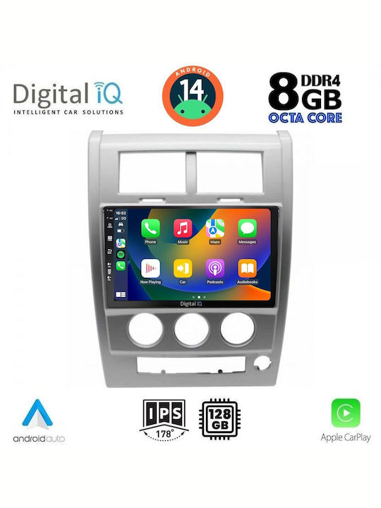Digital IQ Car Audio System for Jeep Cherokee / Liberty 2007-2014 (Bluetooth/USB/AUX/WiFi/GPS/Apple-Carplay/Android-Auto) with Touch Screen 10"