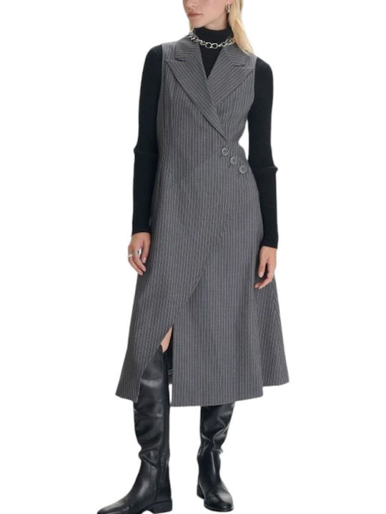 Midi Hemdkleid Grau