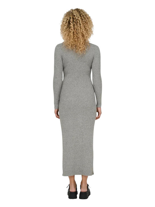 Katia Midi Dress Medium Grey Melange