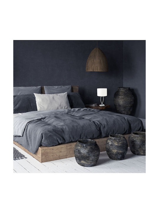 Relaxdays Metal Lampă de masă pentru Soclu E27 cu Abajur Alb și Bază Argintiu