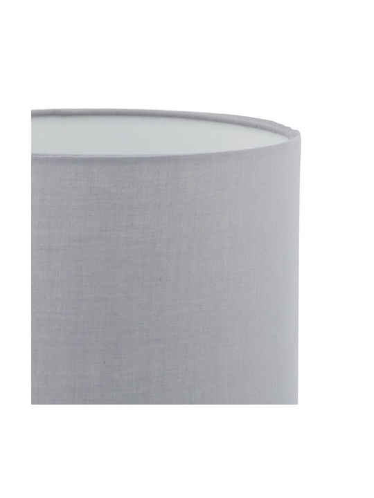 Relaxdays Material Textil Lampă de masă pentru Soclu E14 cu Abajur Gri și Bază